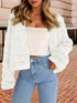 Damen Cropped Kunstpelzjacke